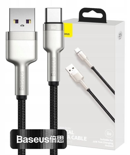 Kabel USB - USB-C zielony 0,25m 66W BASEUS Cafule.jpg
