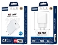 Ładowarka sieciowa 1x USB-C PD 20W Biała C8.jpg