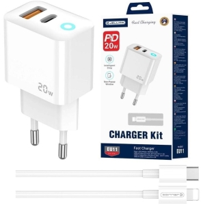 Ładowarka USB-C 20W USB EU11 + kabel Lightninng