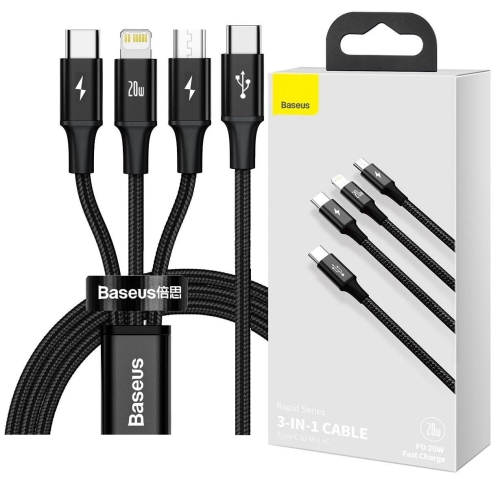 Kabel 3 w 1 USB-C Lightning micro 1,5m BASEUS czarny_10.jpg