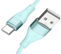 Kabel USB do USB-C zielony 1m 3A BWOO BO-X280C_1.jpg
