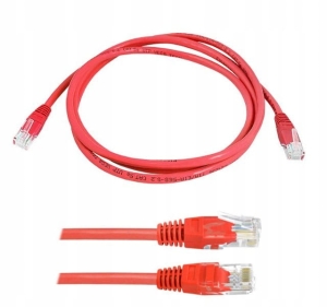 Przewód sieciowy Patchcord 5m Cat. 5e czerwony