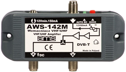 Wzmacniacz antenowy DVB-T 1 na 2 20dB DC12V AWS-142M_0.jpg
