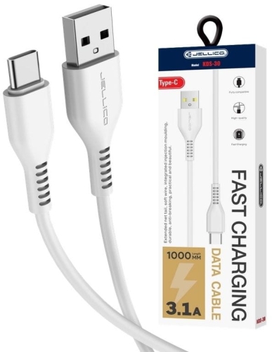 Kabel USB-A na USB-C 1m 3.1A biały KDS-30 JELLICO_0.jpg