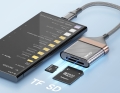 Czytnik kart adapter USB-C do SD TF BWOO BZ64 szar_2.jpg