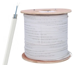 Kabel optyczny CON FTTH 2J SM LSZH biały 1000m