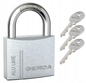 Kłódka pałąkowa aluminiowa GERDA KAP S40