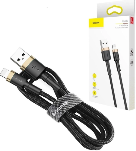 Kabel USB - Lightning 1m 2.4A złoto-czarny BASEUS_9.jpg