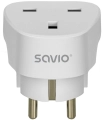 SAVIO AP-02 Adapter podróżny, gniazdo UK – wtyk EU.jpg