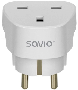 SAVIO AP-02 Adapter podróżny, gniazdo UK – wtyk EU