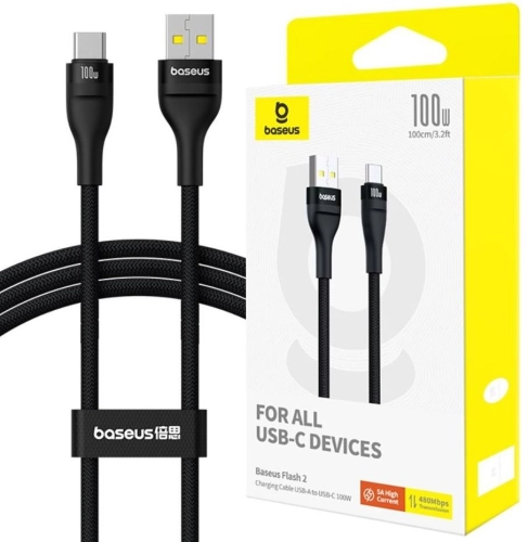Kabel USB - USB-C 1m 100W czarny BASEUS Cluster_7.jpg