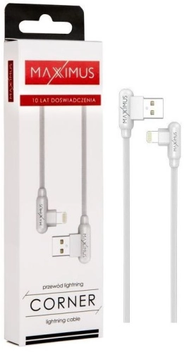 Kabel kątowy USB Lightning 1m Biały MX Corner 2.4A_2.jpg