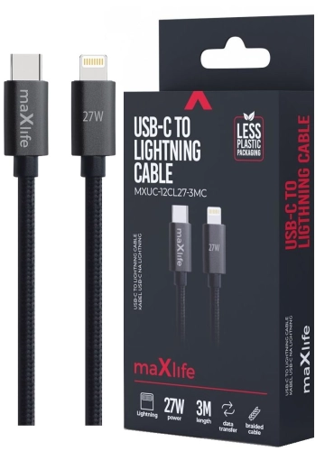 Kabel USB typ-C Lightning PD 27W Maxlife 3m MXUC_1.jpg