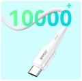 Kabel USB USB-C 1m 3A biały BWOO X329C silikonowy_7.jpg