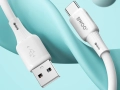 Kabel USB USB-C 1m 3A biały BWOO X329C silikonowy_6.jpg