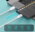 Kabel USB USB-C 1m 3A biały BWOO X329C silikonowy_5.jpg