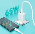 Kabel USB-C 65W 1m biały silikonowy BWOO X329CC_4.jpg