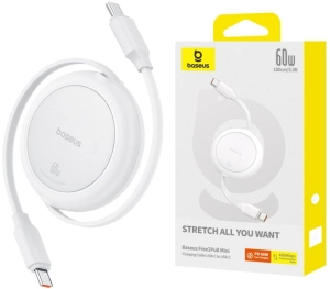 Kabel USB-C USB-C 60W 1m BASEUS zwijany biały
