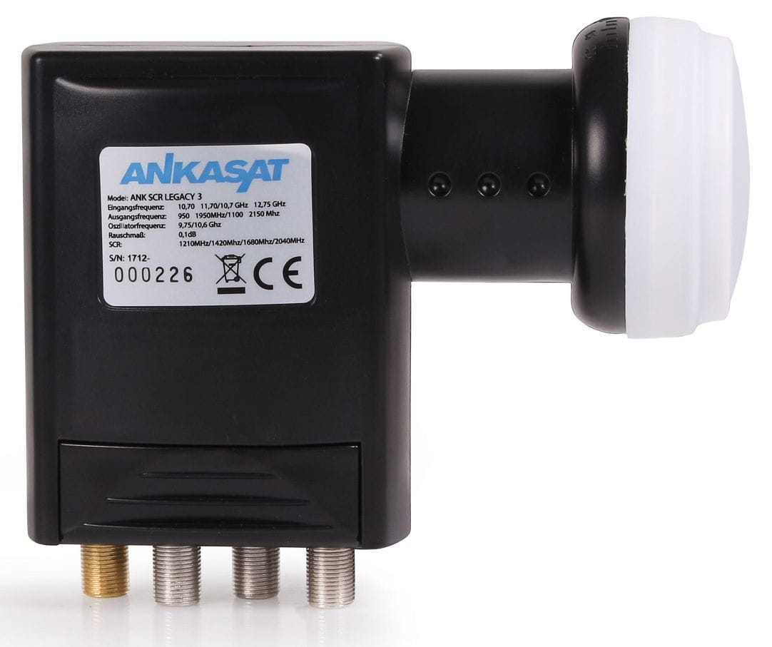 LNB Unicable Ankasat SCR 4 UB Con 2 Uscite Legacy | 40mm